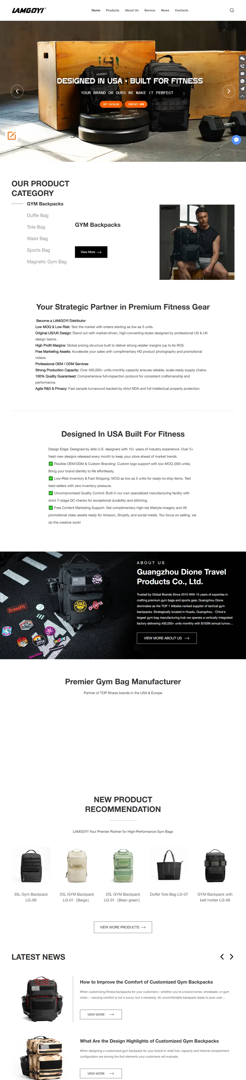 Fitness Gear, Sport Gear Supplier & Wholesale-Guangzhou Dione Travel Products Co., Ltd. 网页长截图